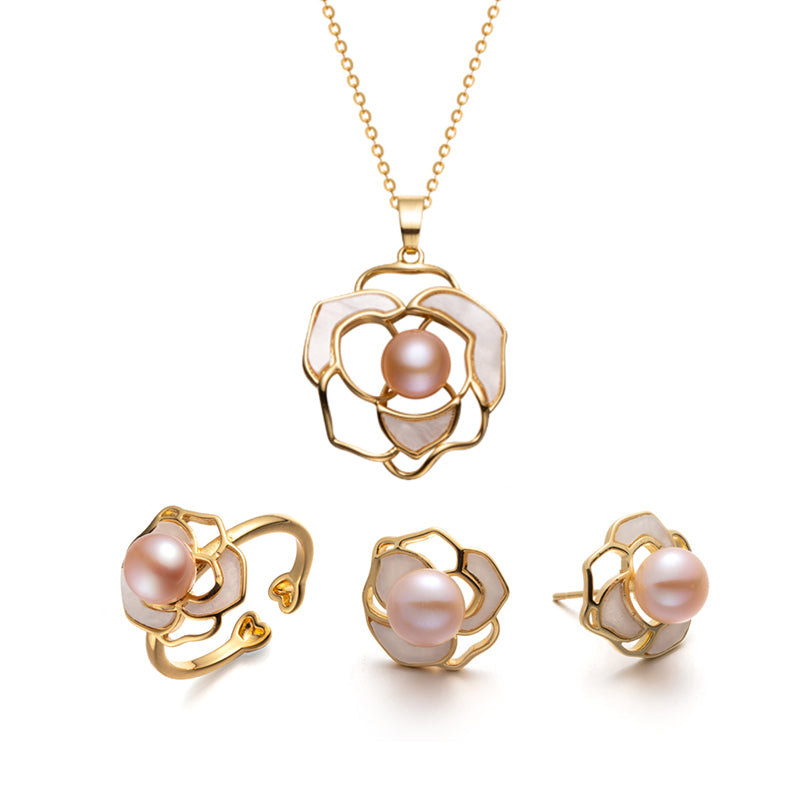 Three-piece Pearl Jewelry Set