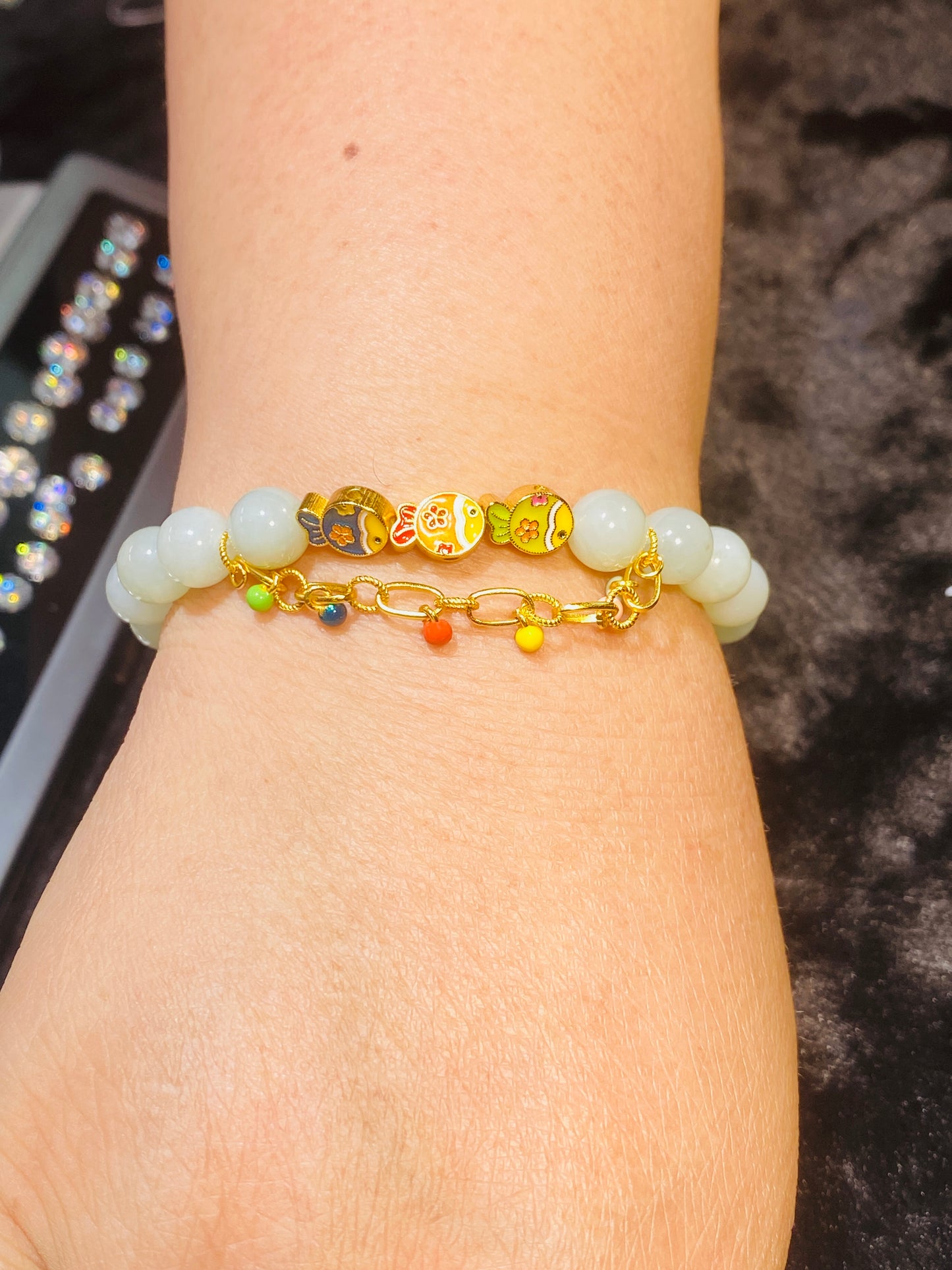Hotan Jade Bracelet with Cartoon Crayon Shin-Chan Accessories