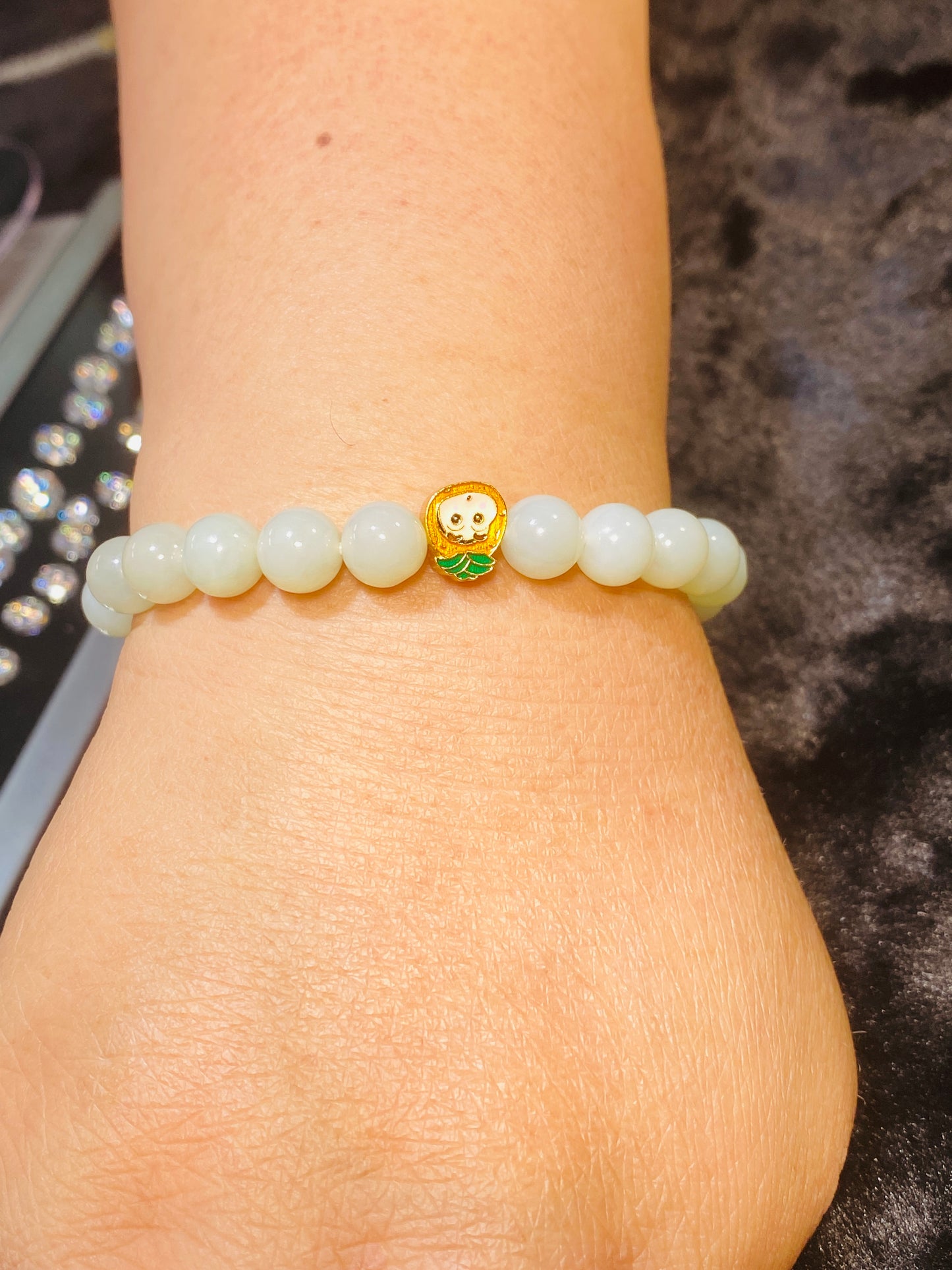 Hotan Jade Bracelet with Cartoon Crayon Shin-Chan Accessories