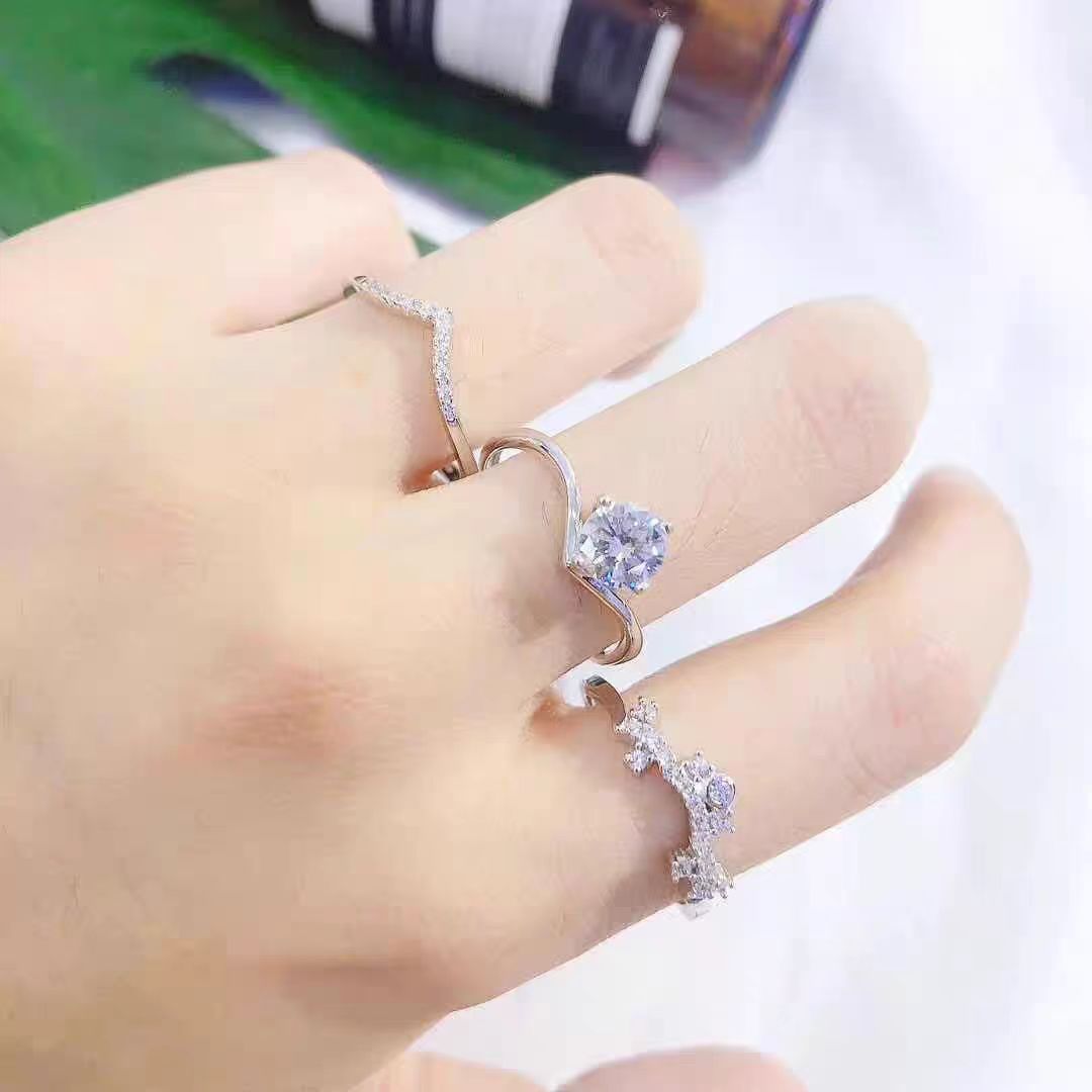 925 Sterling Silver Crown Shape Ring Can Be Combined Or Worn Alone