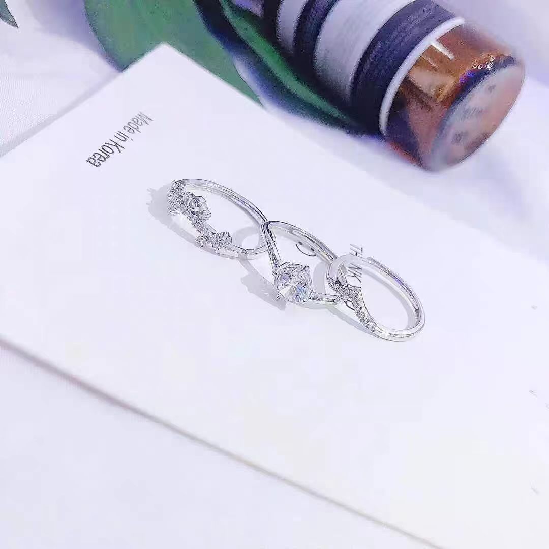 925 Sterling Silver Crown Shape Ring Can Be Combined Or Worn Alone
