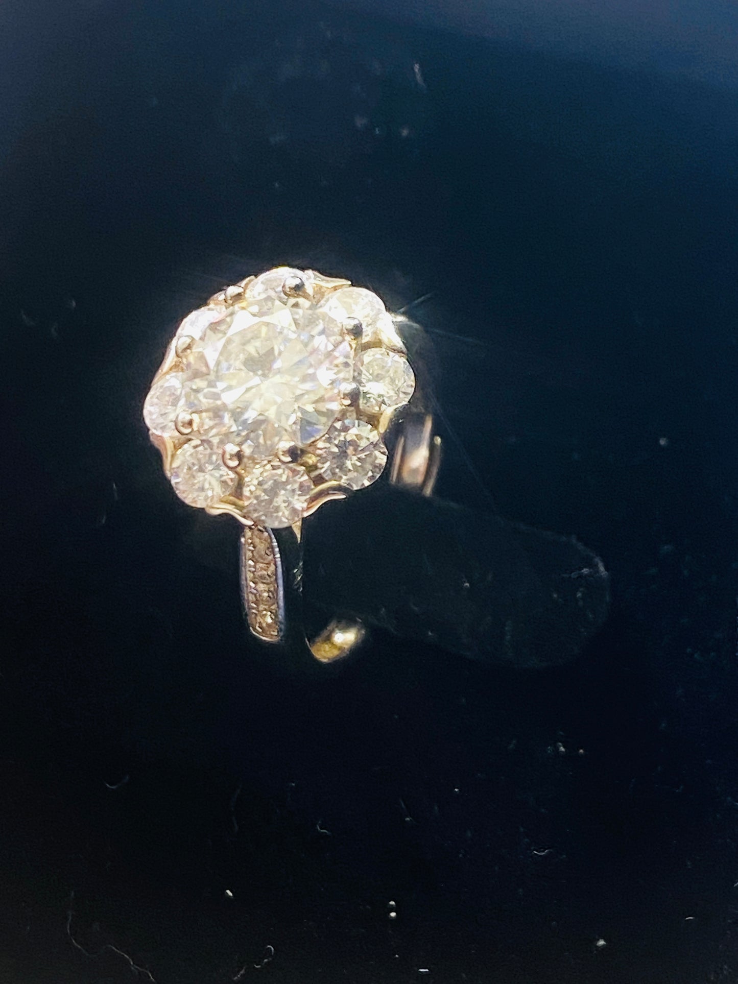925 Silver Bouquet Shape Moissanite Ring