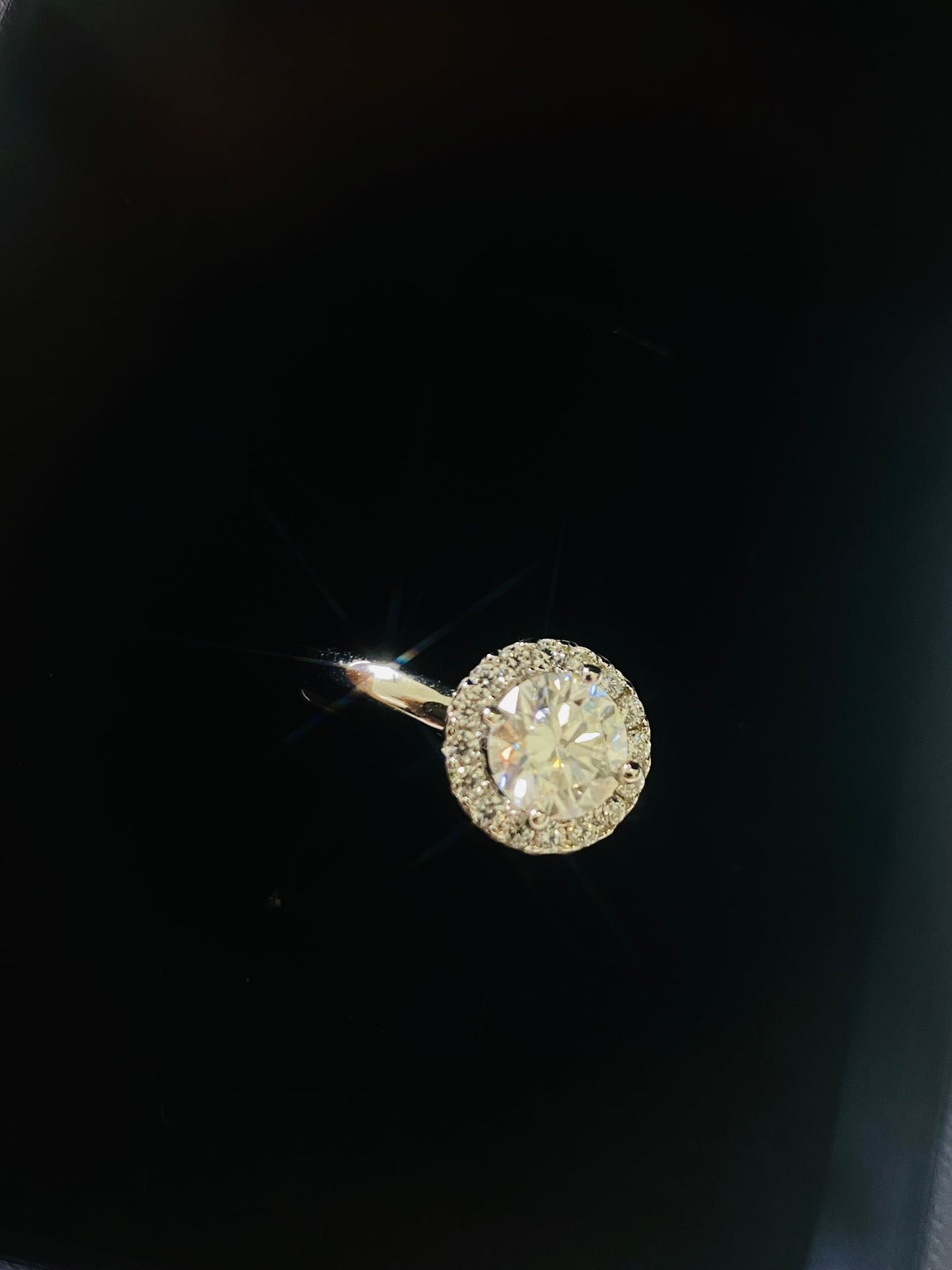 925 Silver Moissanite Simple Round Ring