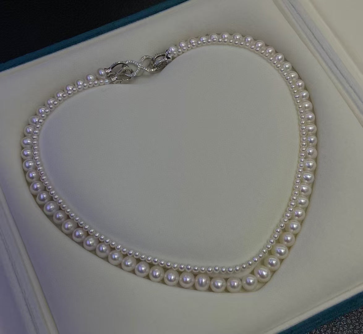 3-3.5mm and 7-8mm Double Layer Pearl Necklace