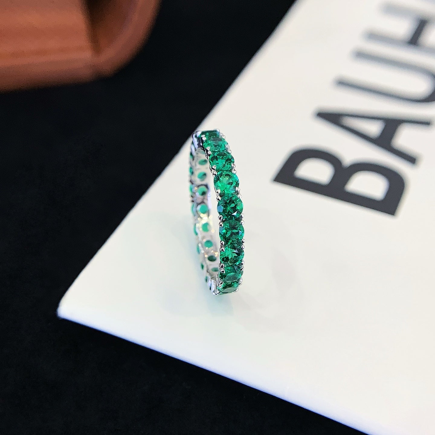 18K Gold Cultured Emerald Ring