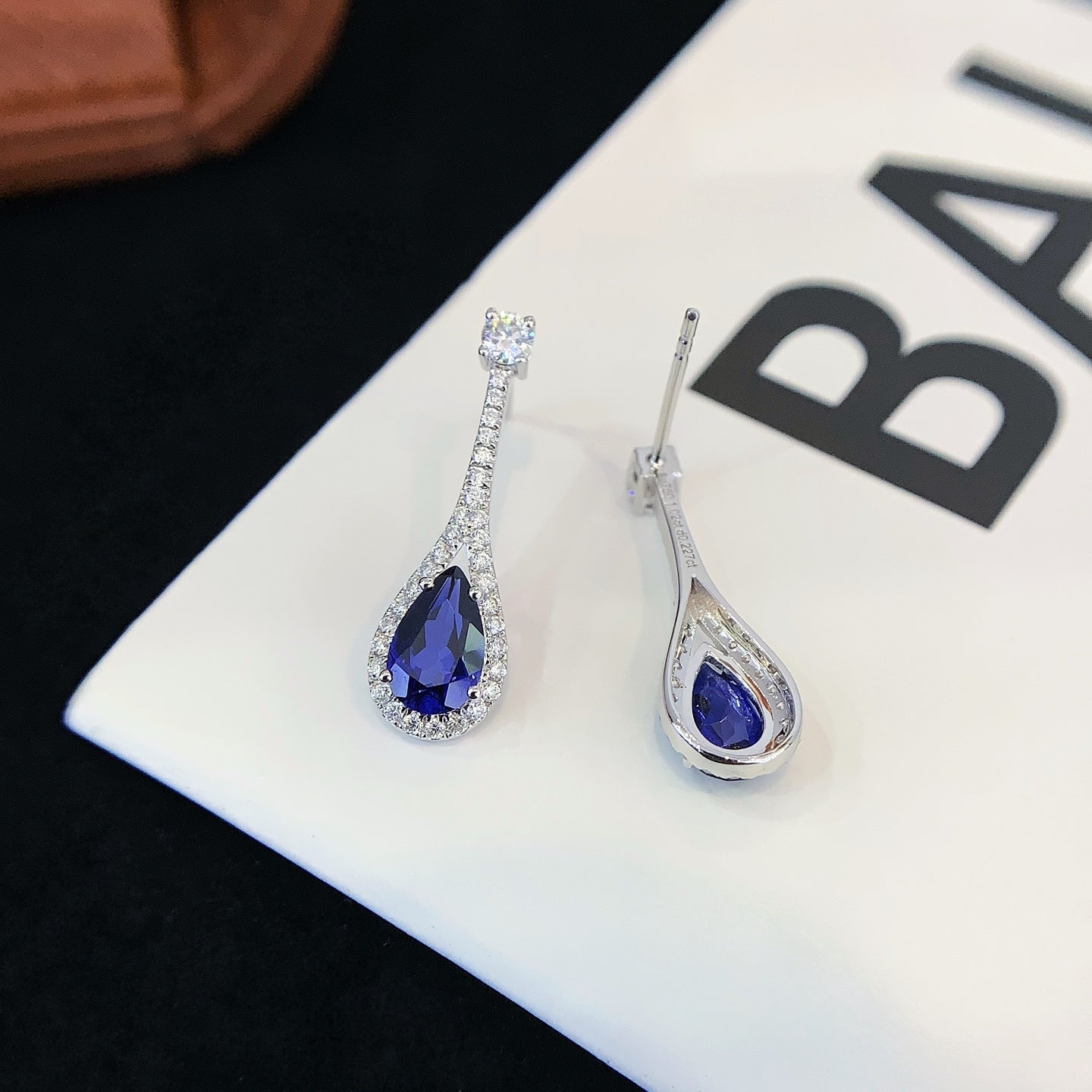 18K Gold Cultured Sapphire Earrings
