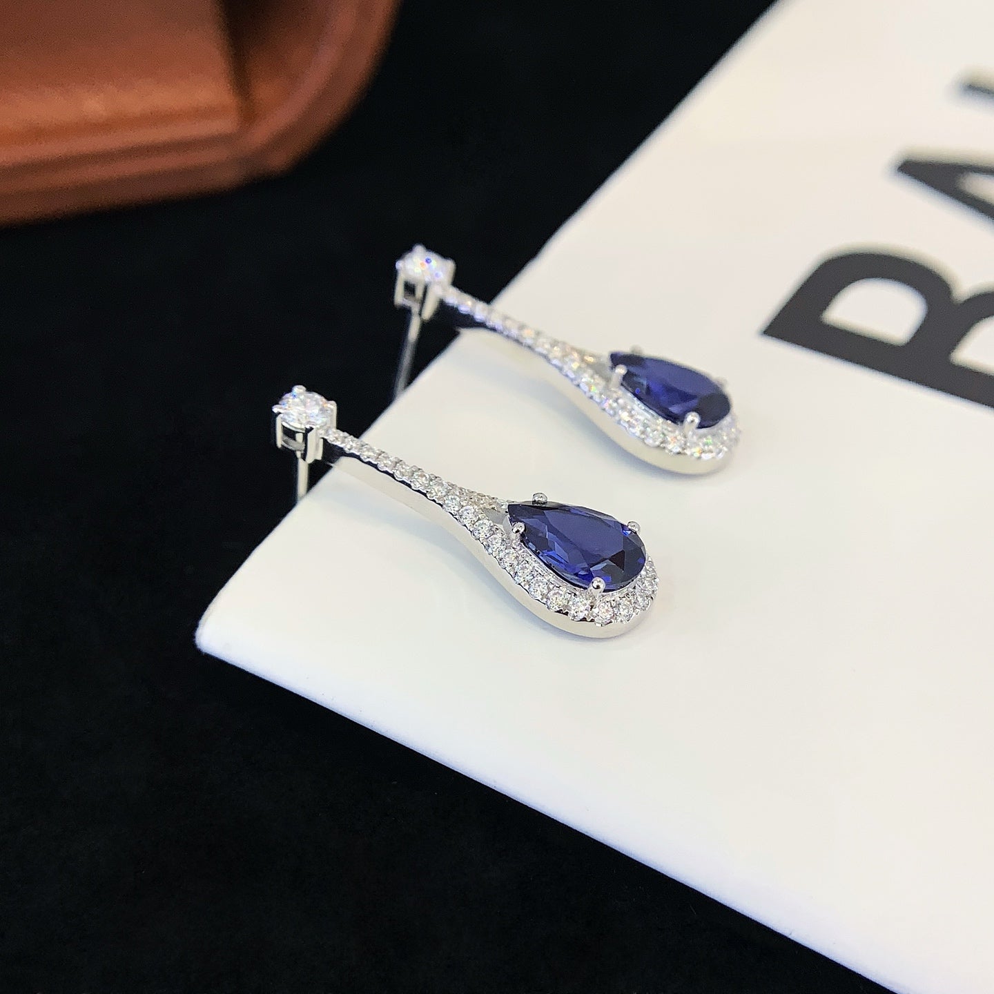 18K Gold Cultured Sapphire Earrings