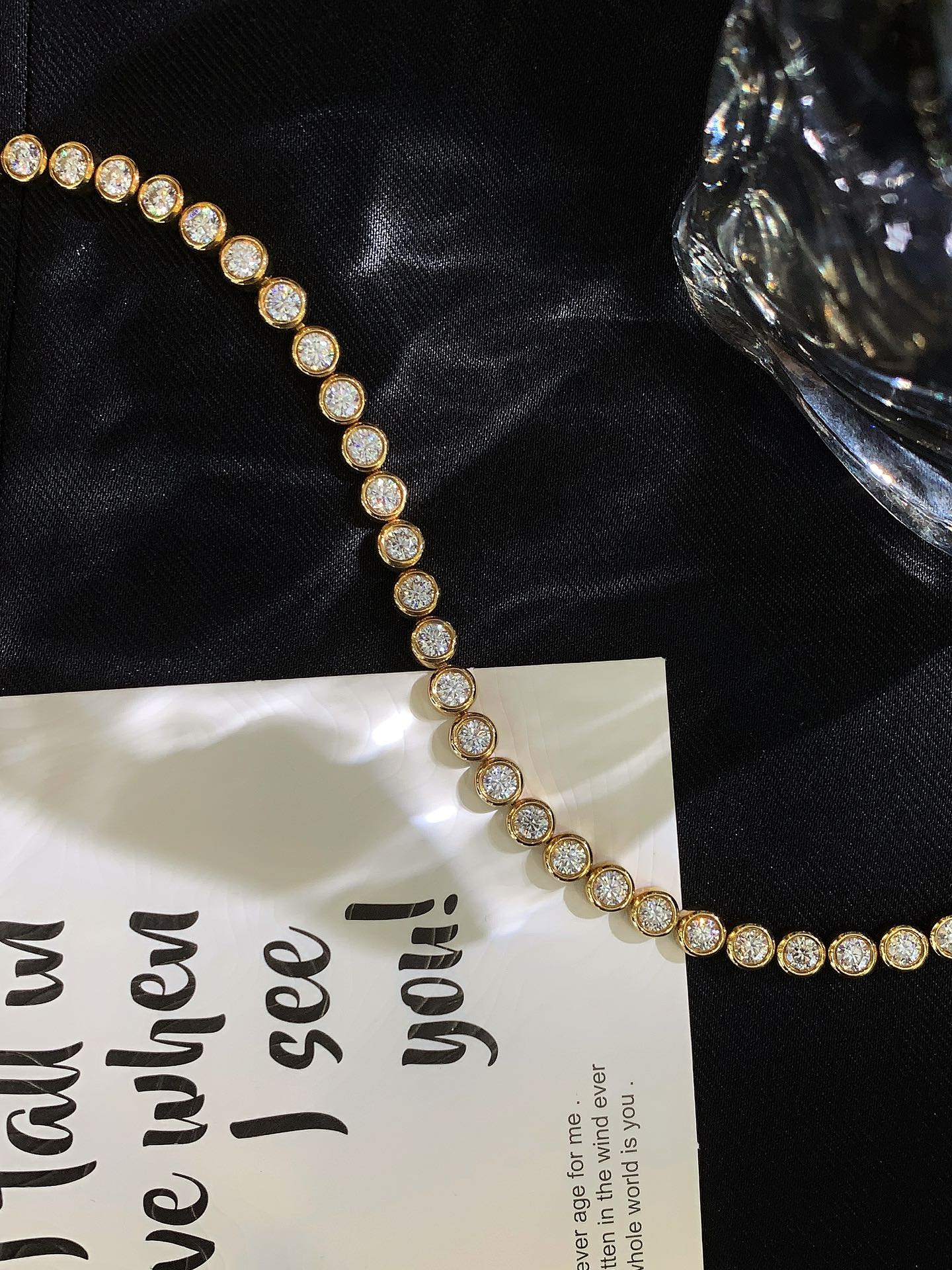 18K Gold Moissanite Bracelet