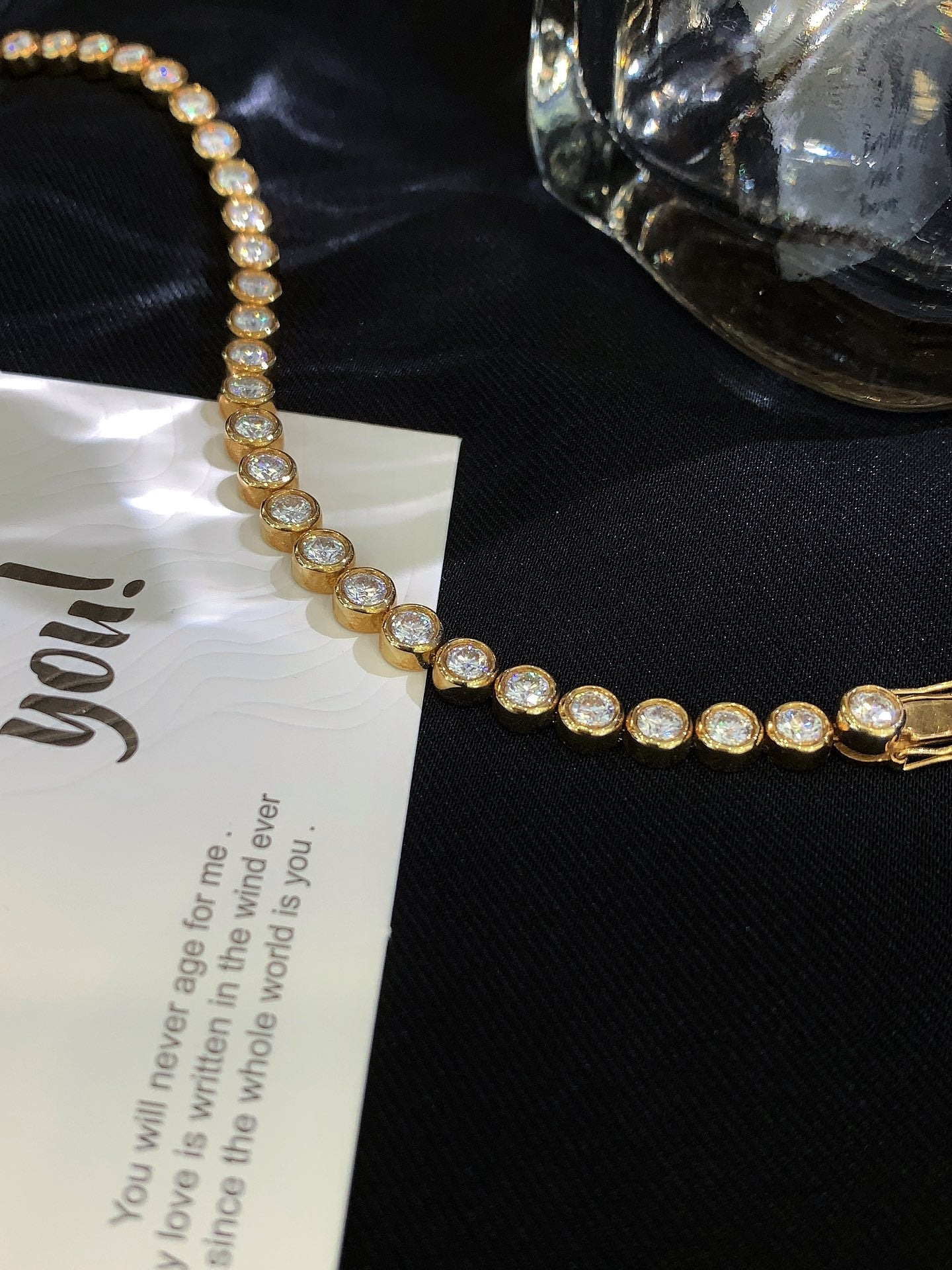 18K Gold Moissanite Bracelet