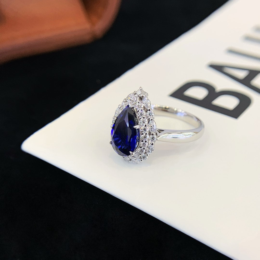 2.9ct Blue Sapphire Ring/Pendant Two Ways to Wear