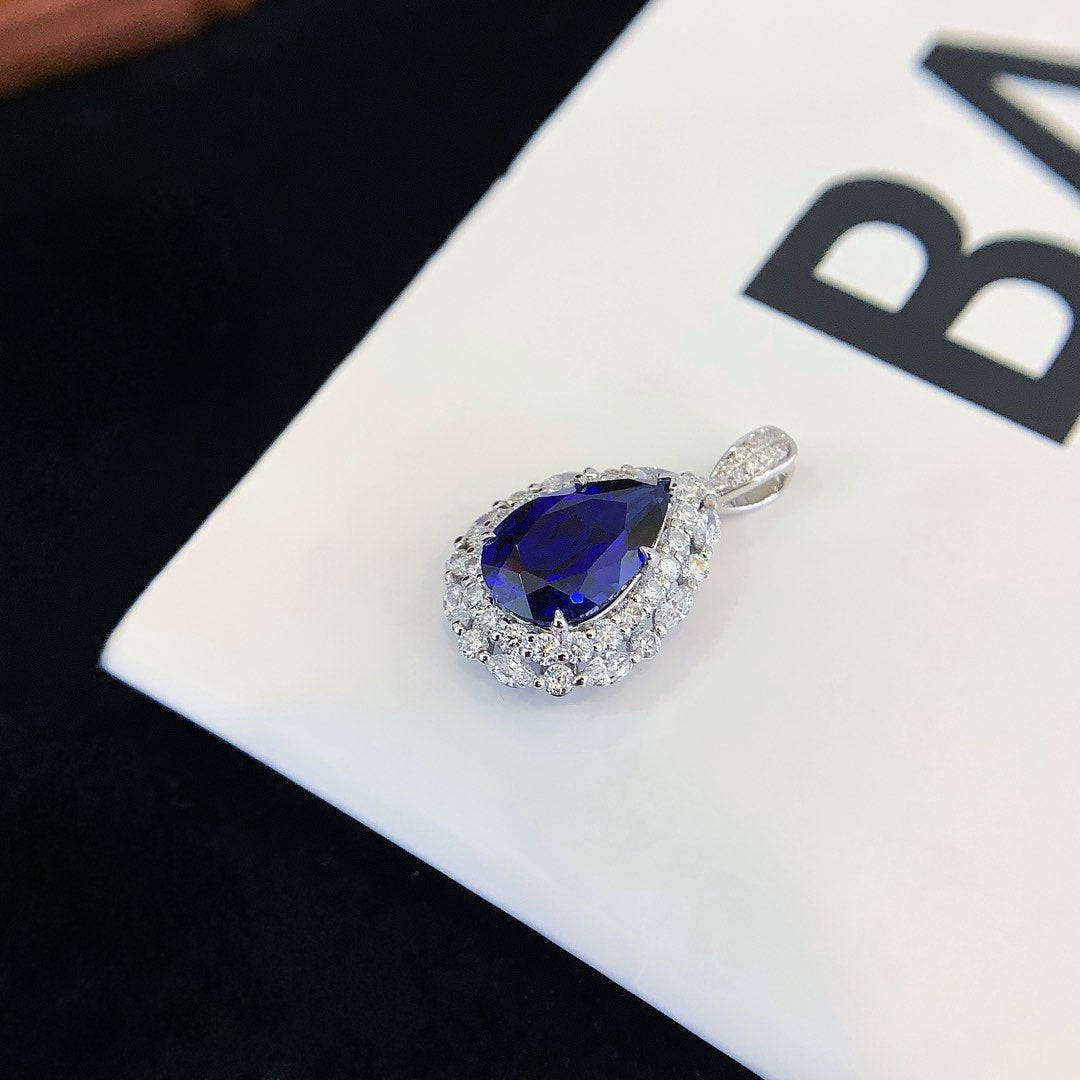 2.9ct Blue Sapphire Ring/Pendant Two Ways to Wear