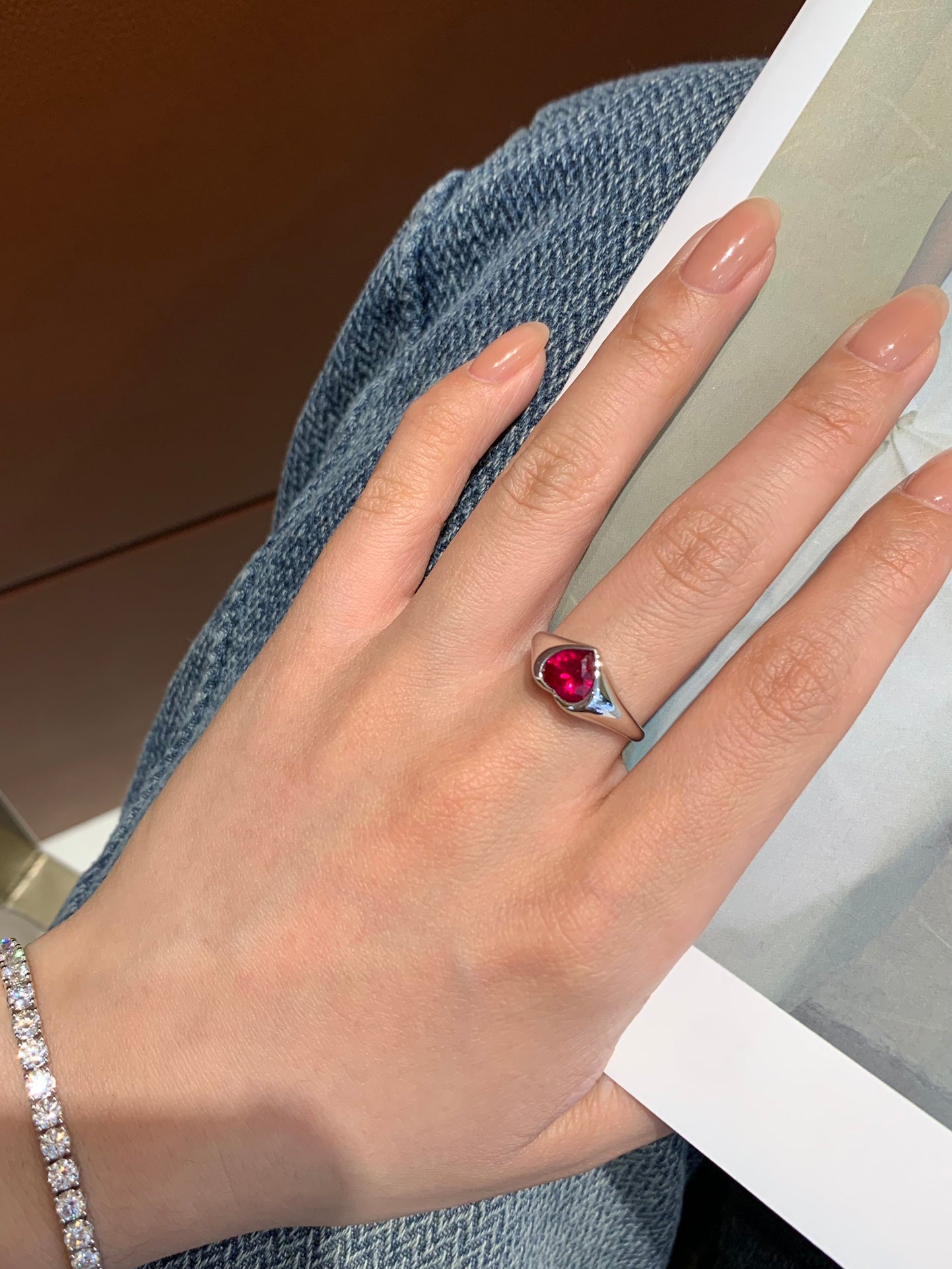 18K Gold 1.2 Carat New Ruby Ring