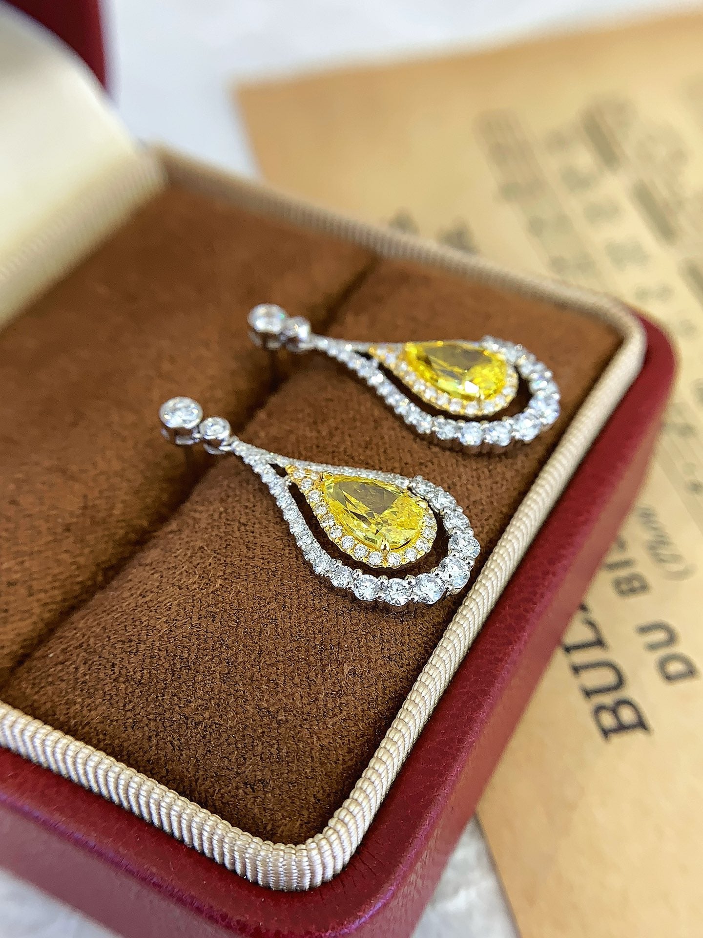 18K Yellow Gold Cultured Diamond Earrings