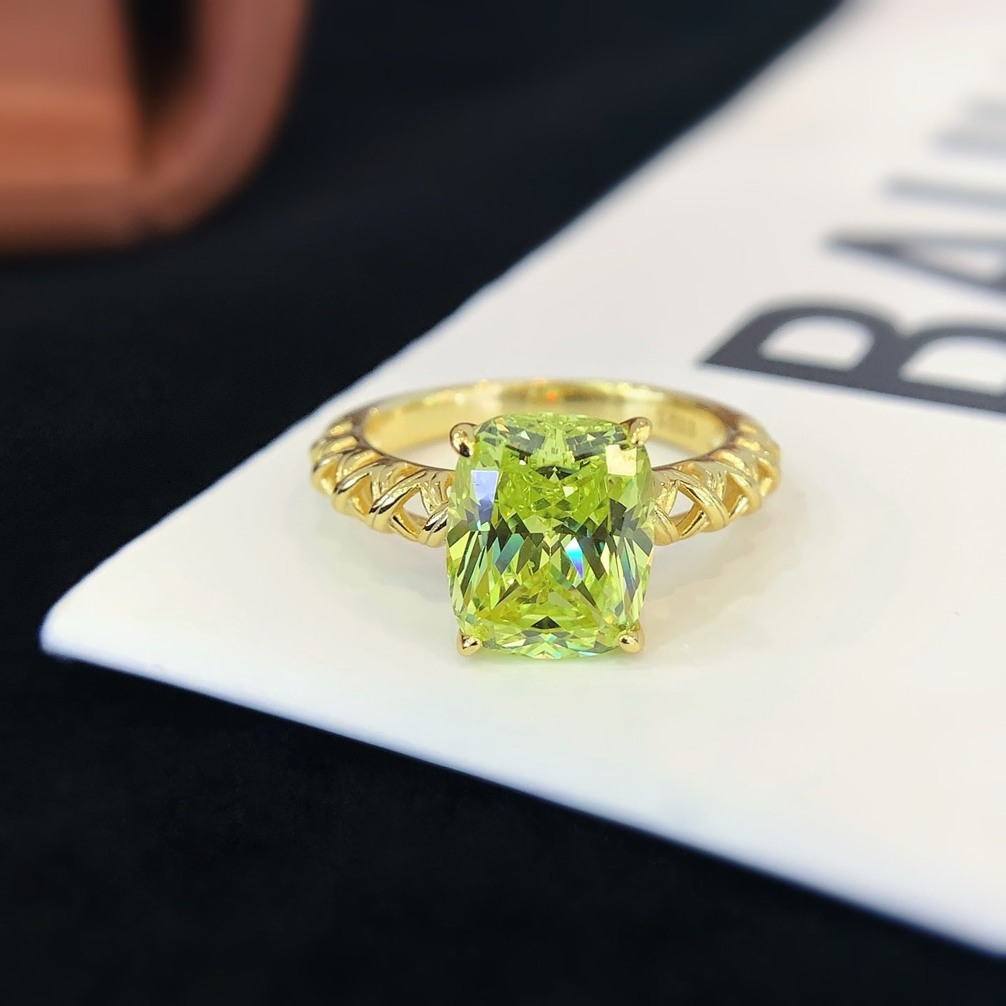 S925 Silver Ring With Colored Gemstones