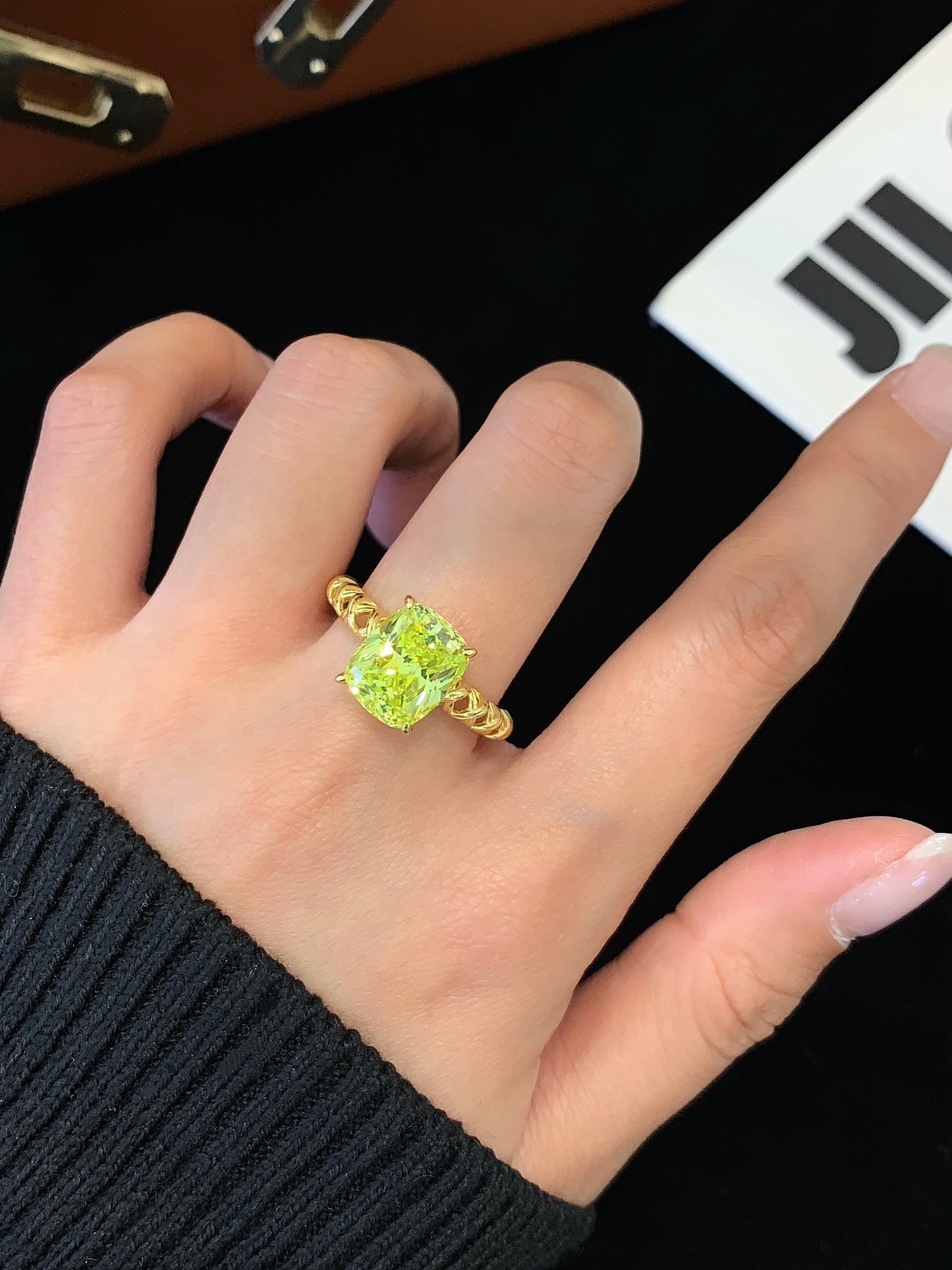 S925 Silver Ring With Colored Gemstones