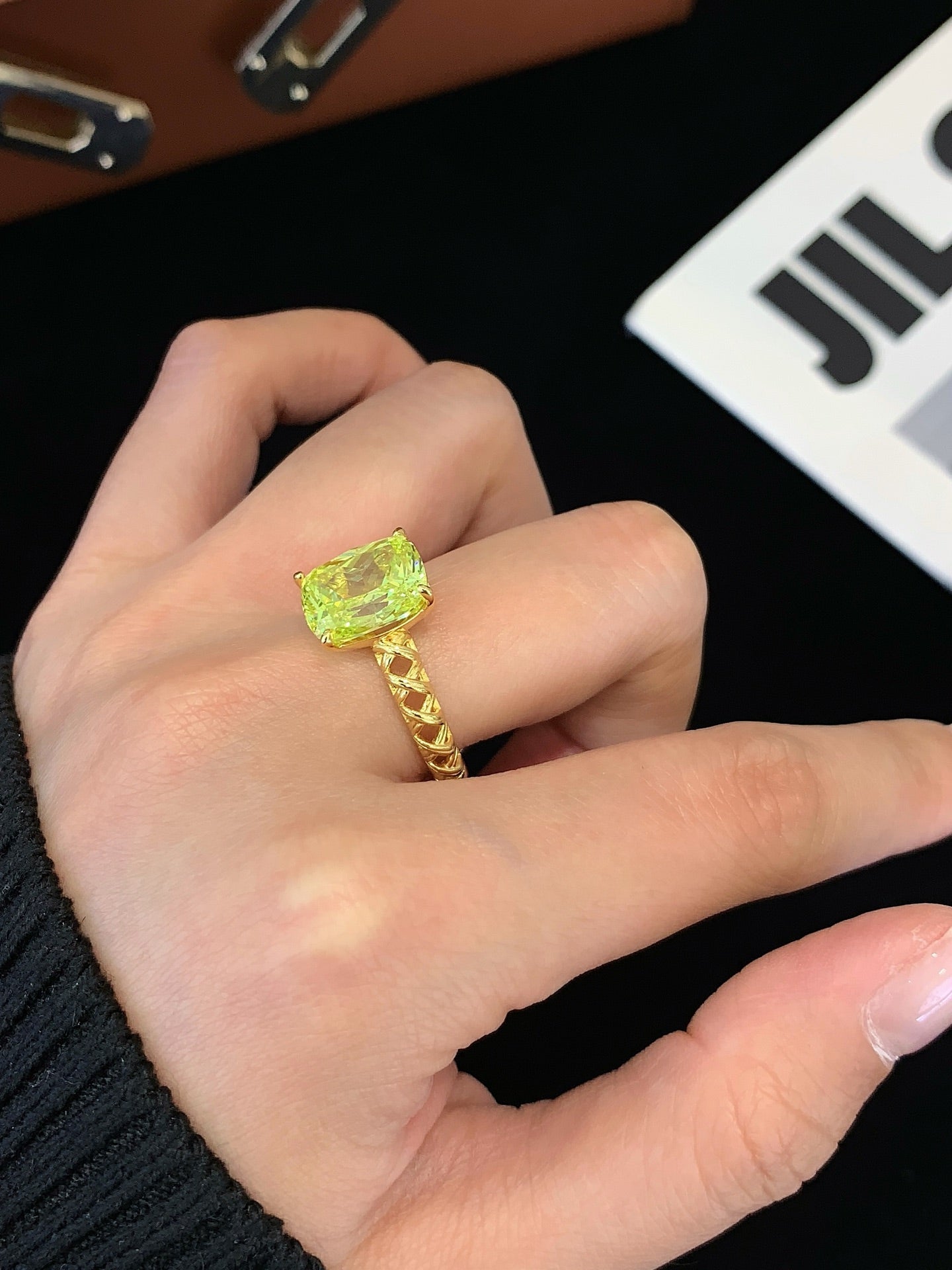 S925 Silver Ring With Colored Gemstones