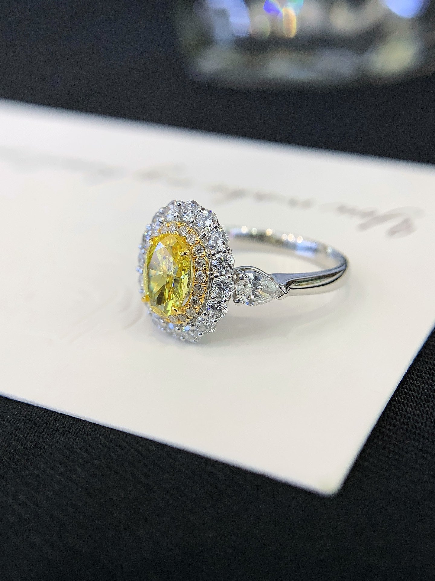 18K Gold Cultured Diamond Ring