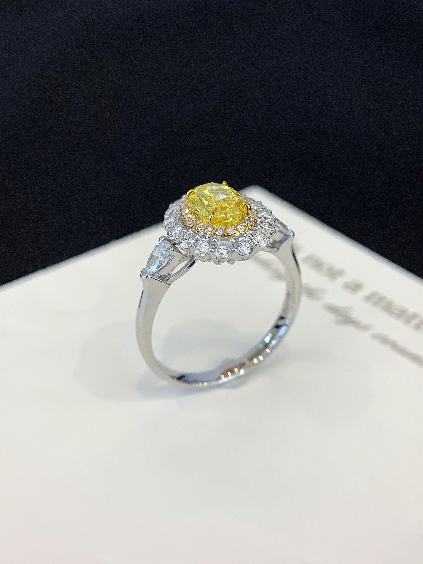 18K Gold Cultured Diamond Ring