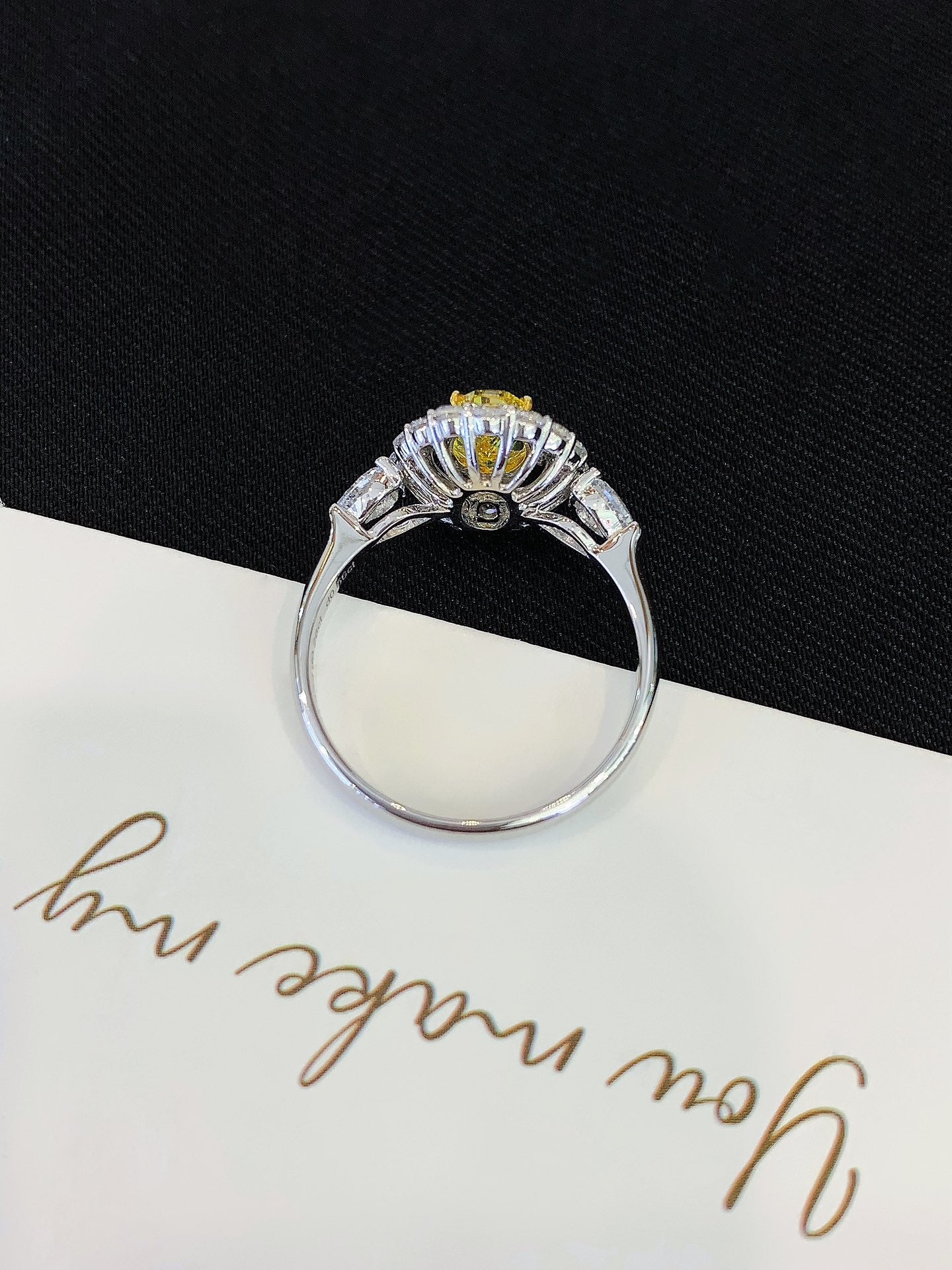 18K Gold Cultured Diamond Ring