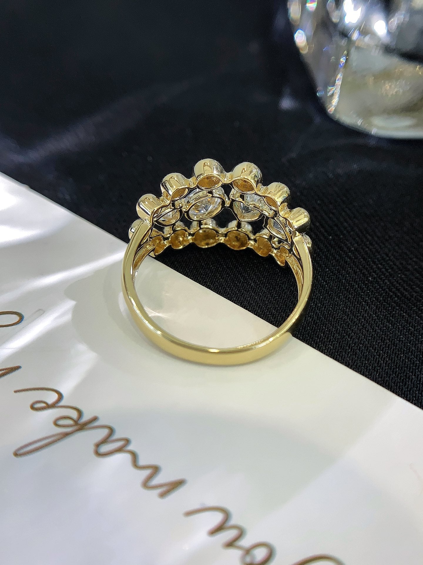 18K Gold Cultured Diamond Ring