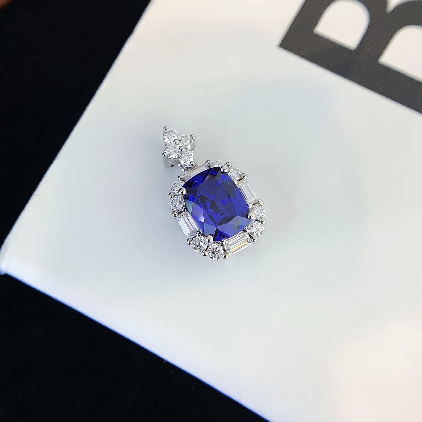 18K Gold Cultured Sapphire Pendant