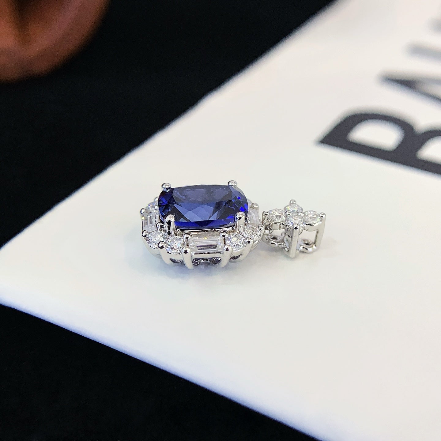 18K Gold Cultured Sapphire Pendant
