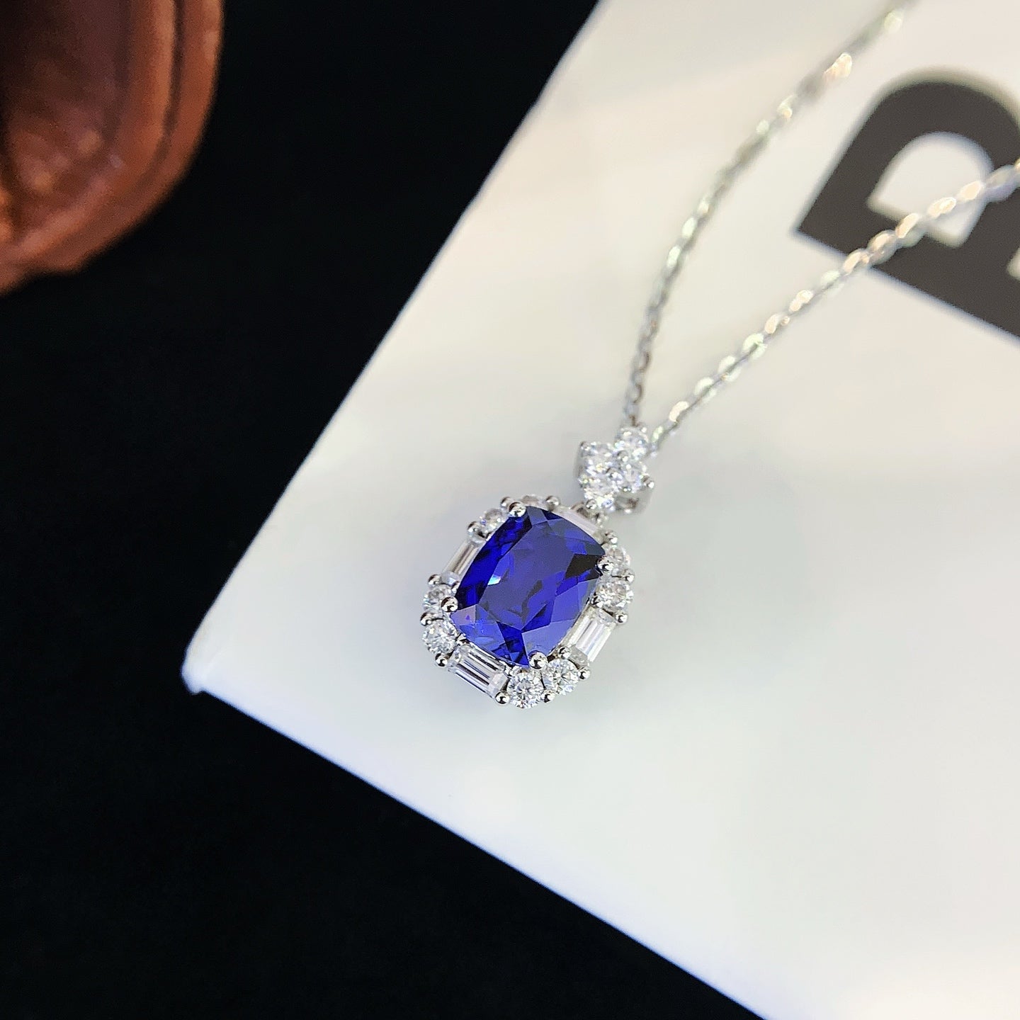 18K Gold Cultured Sapphire Pendant