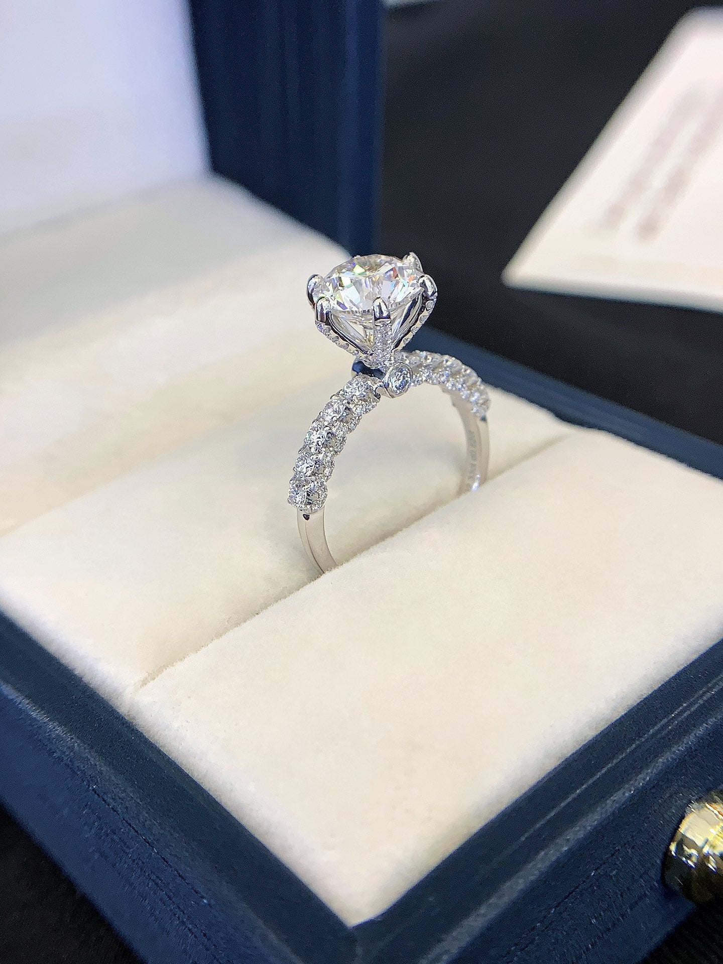 2.25CT 18K Gold Cultured Diamond Ring