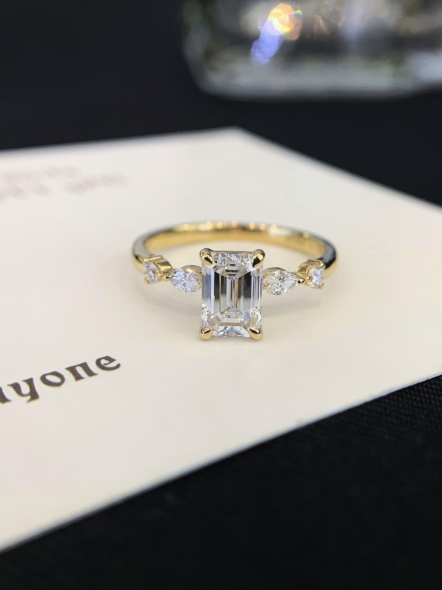 18K Gold Cultured Diamond Ring
