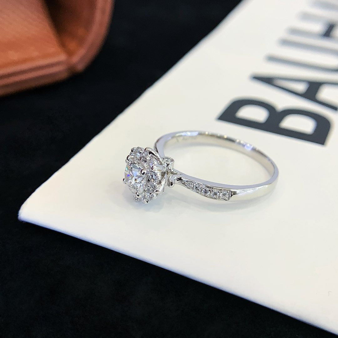 0.53CT 18K Gold Cultured Diamond Ring