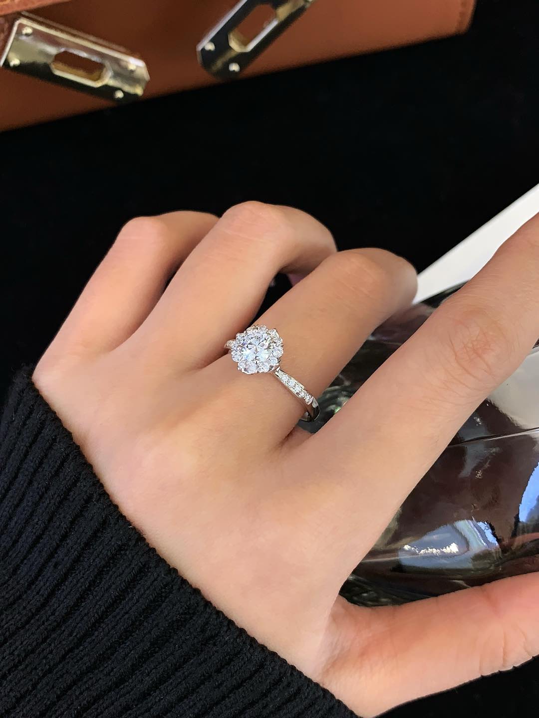 0.53CT 18K Gold Cultured Diamond Ring