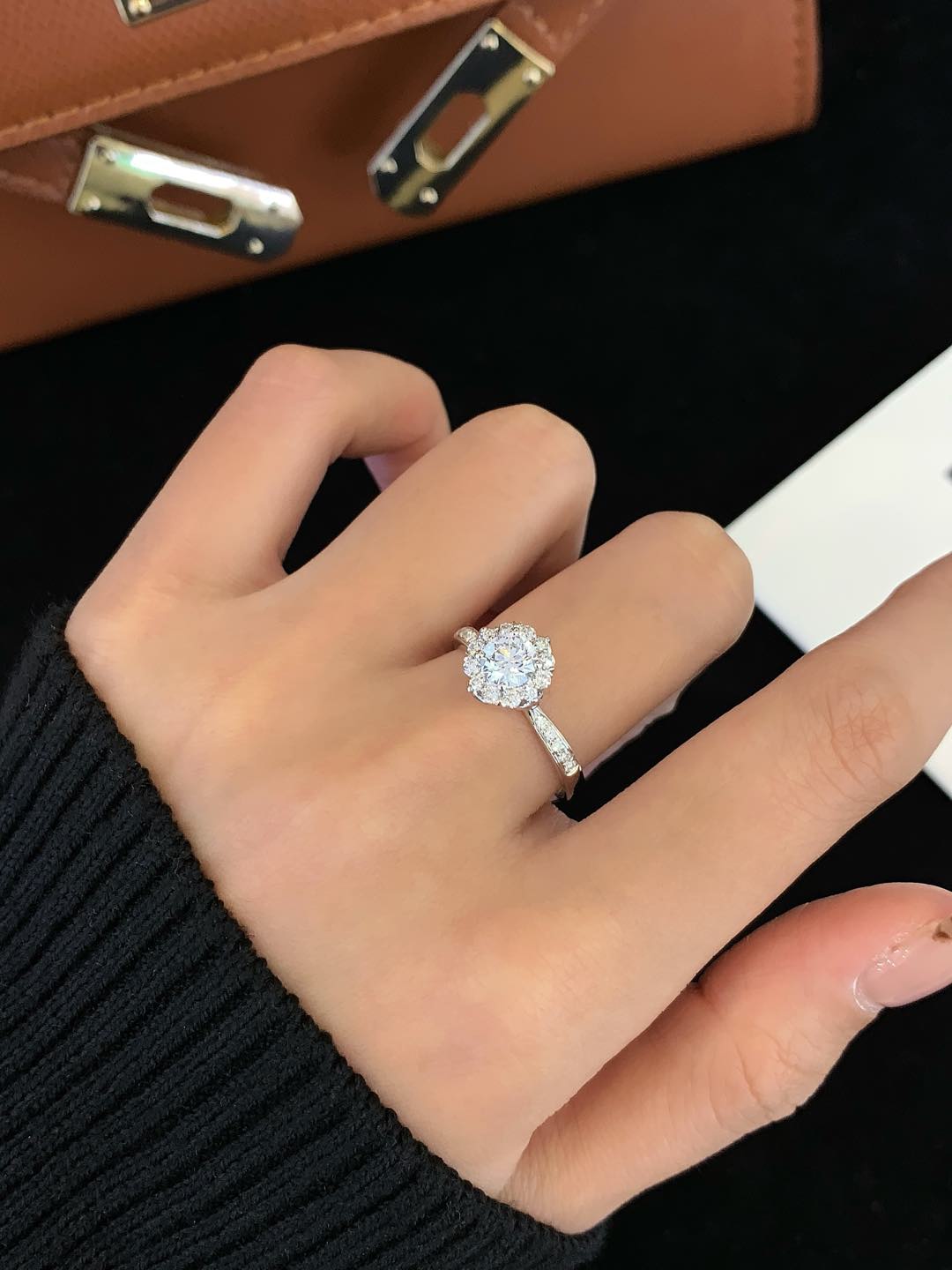 0.53CT 18K Gold Cultured Diamond Ring