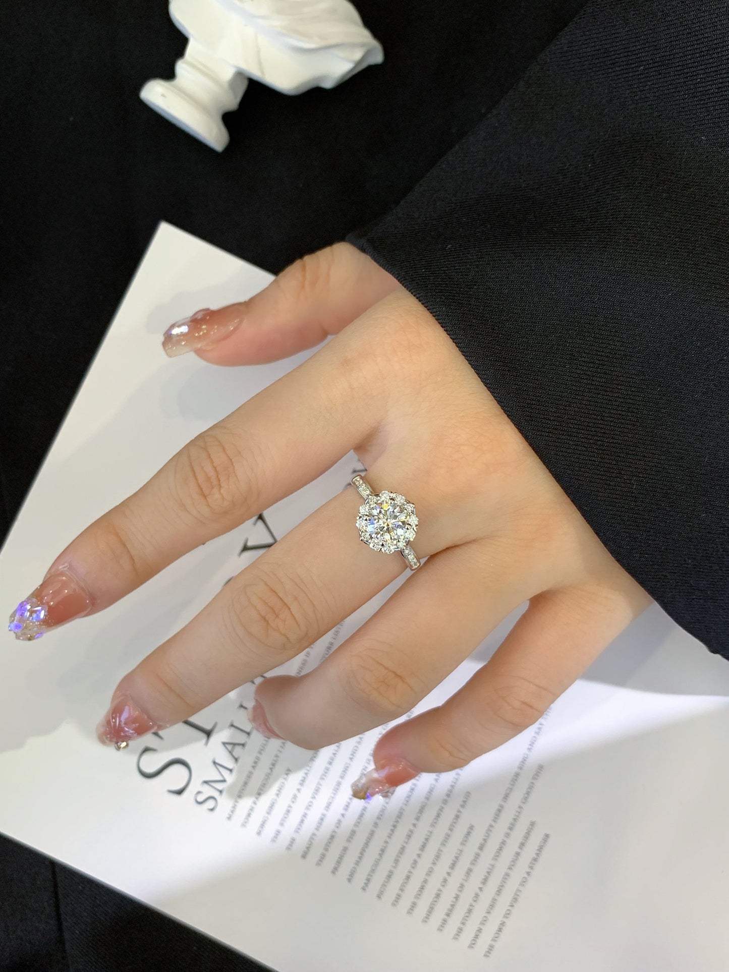 1.06CT 18K Gold Cultured Diamond Ring