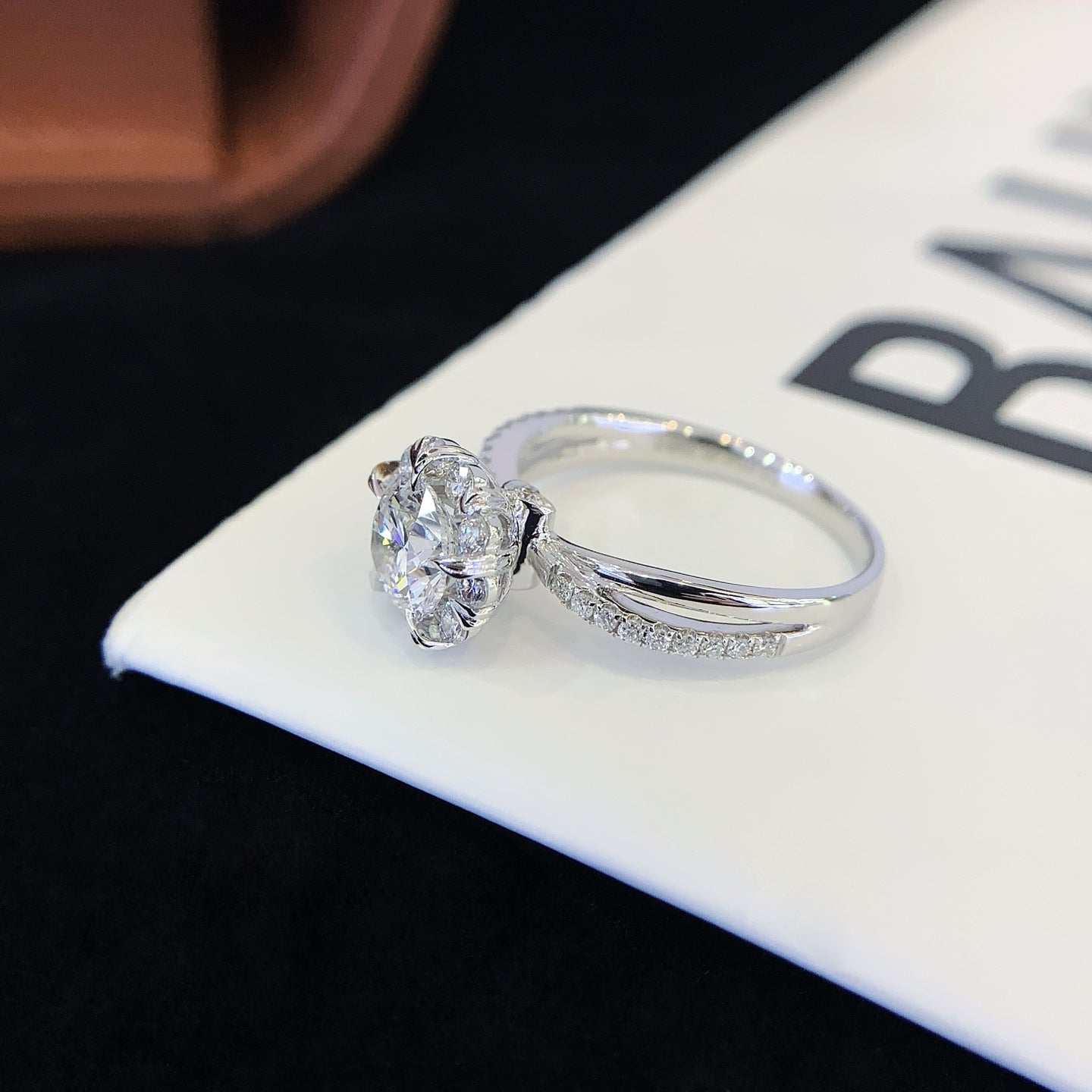 New 1.01ct 18K gold cultured diamond ring