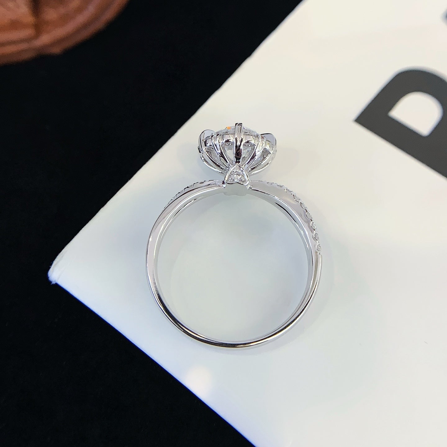 New 1.01ct 18K gold cultured diamond ring