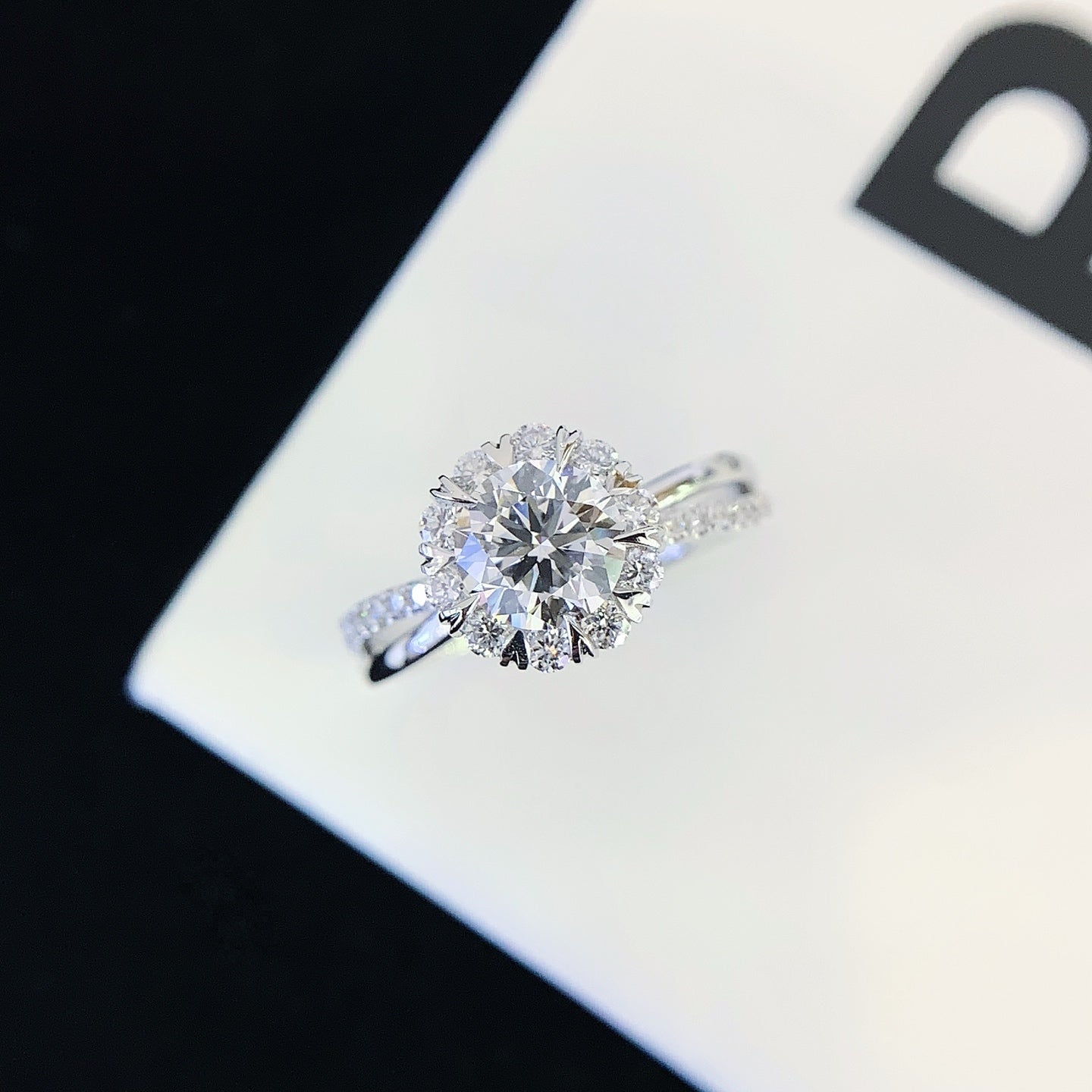 New 1.01ct 18K gold cultured diamond ring