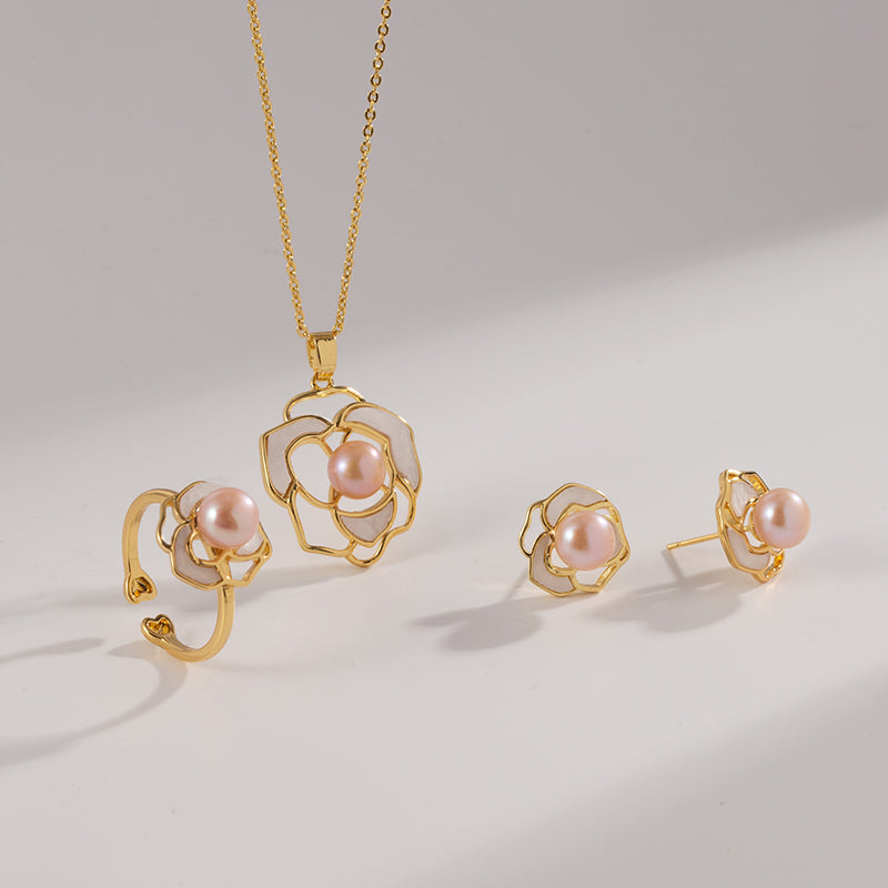 Three-piece Pearl Jewelry Set
