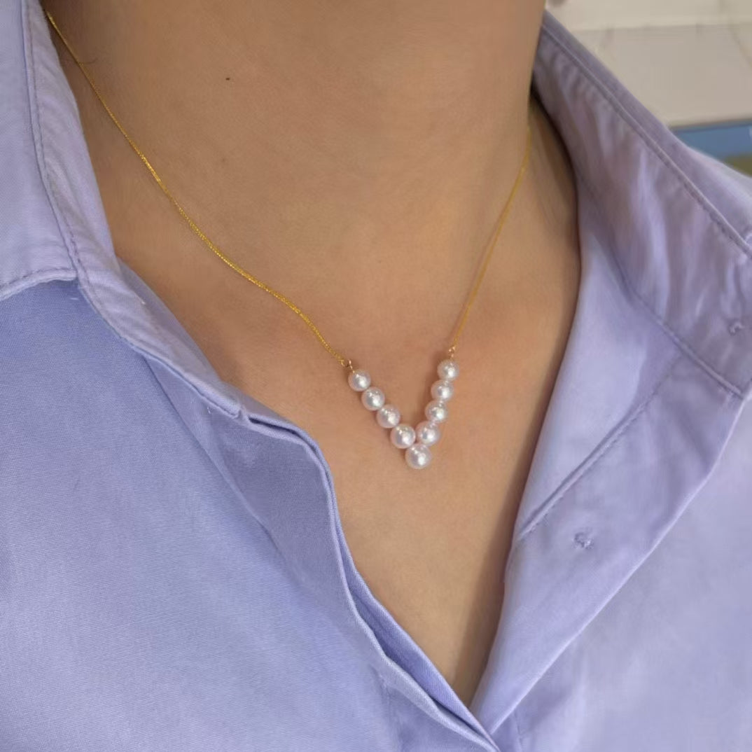18K gold pearl necklace