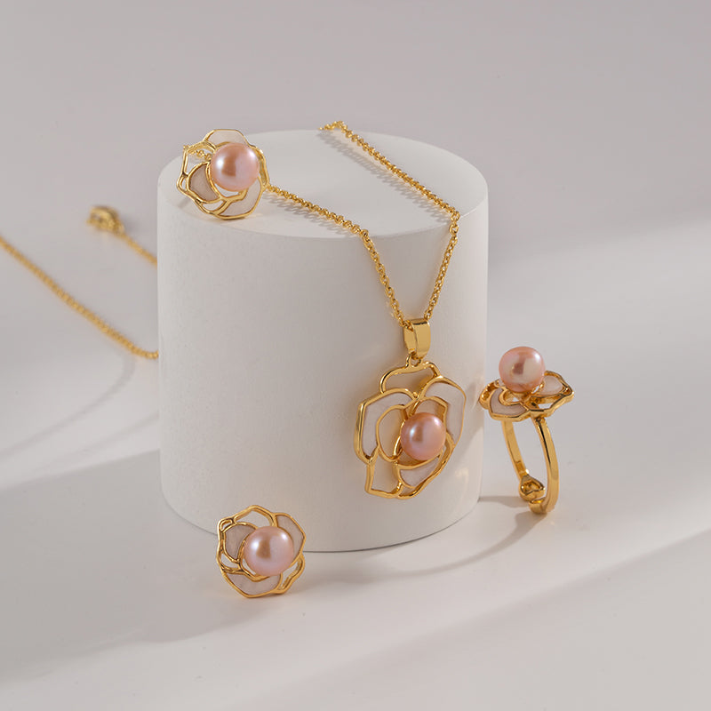 Three-piece Pearl Jewelry Set