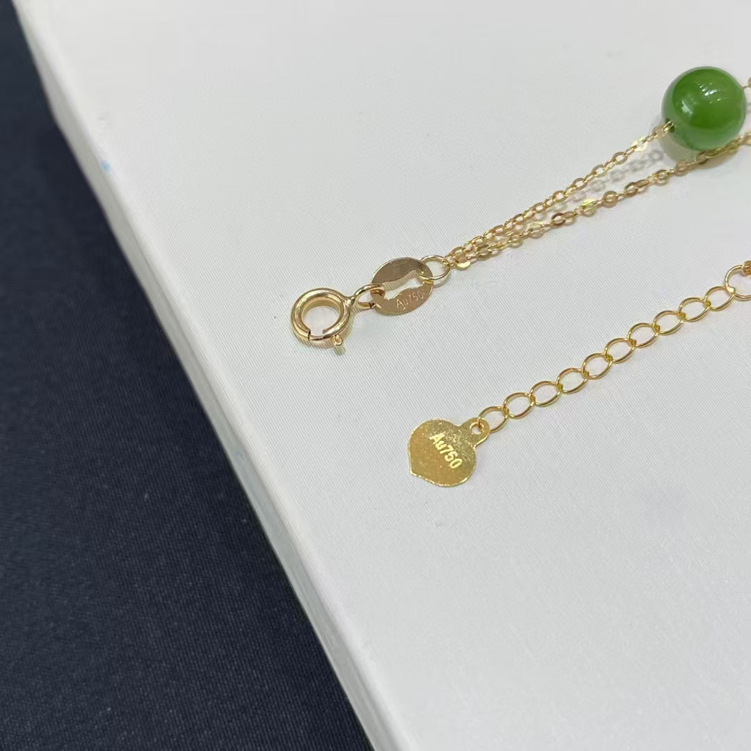 Hotan Jasper Gypsophila Bracelet