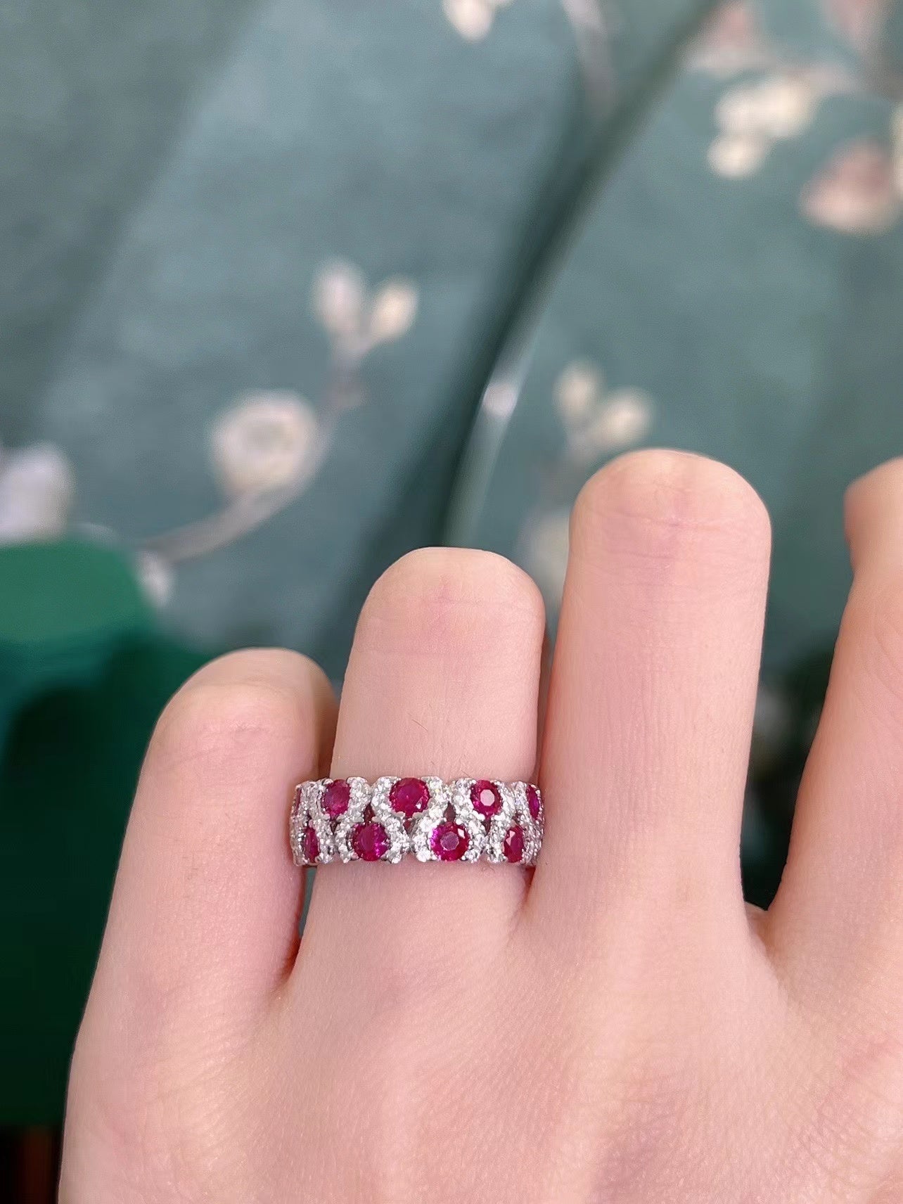 Sterling Silver Cultured Colored Stone Ring