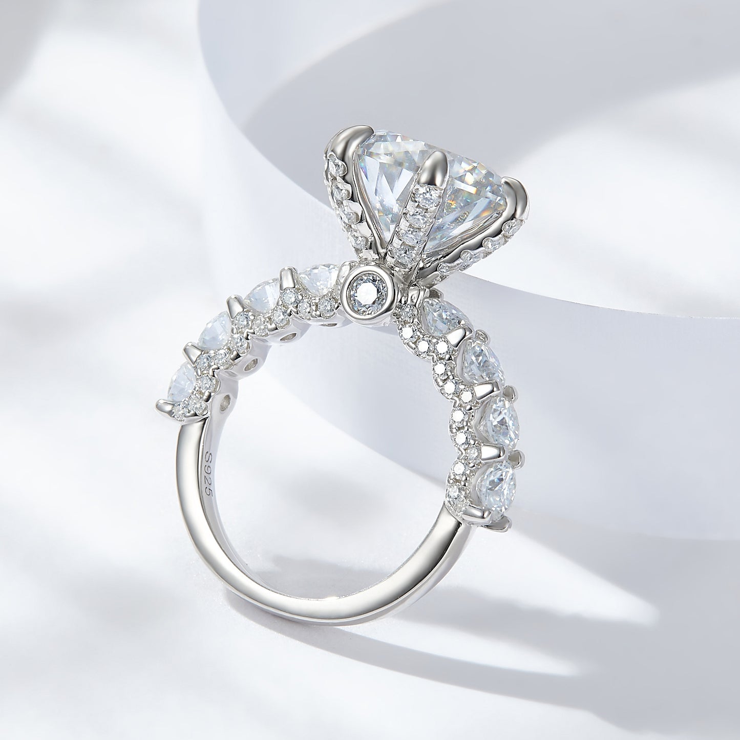 【01#】Sterling Silver Moissanite Ring