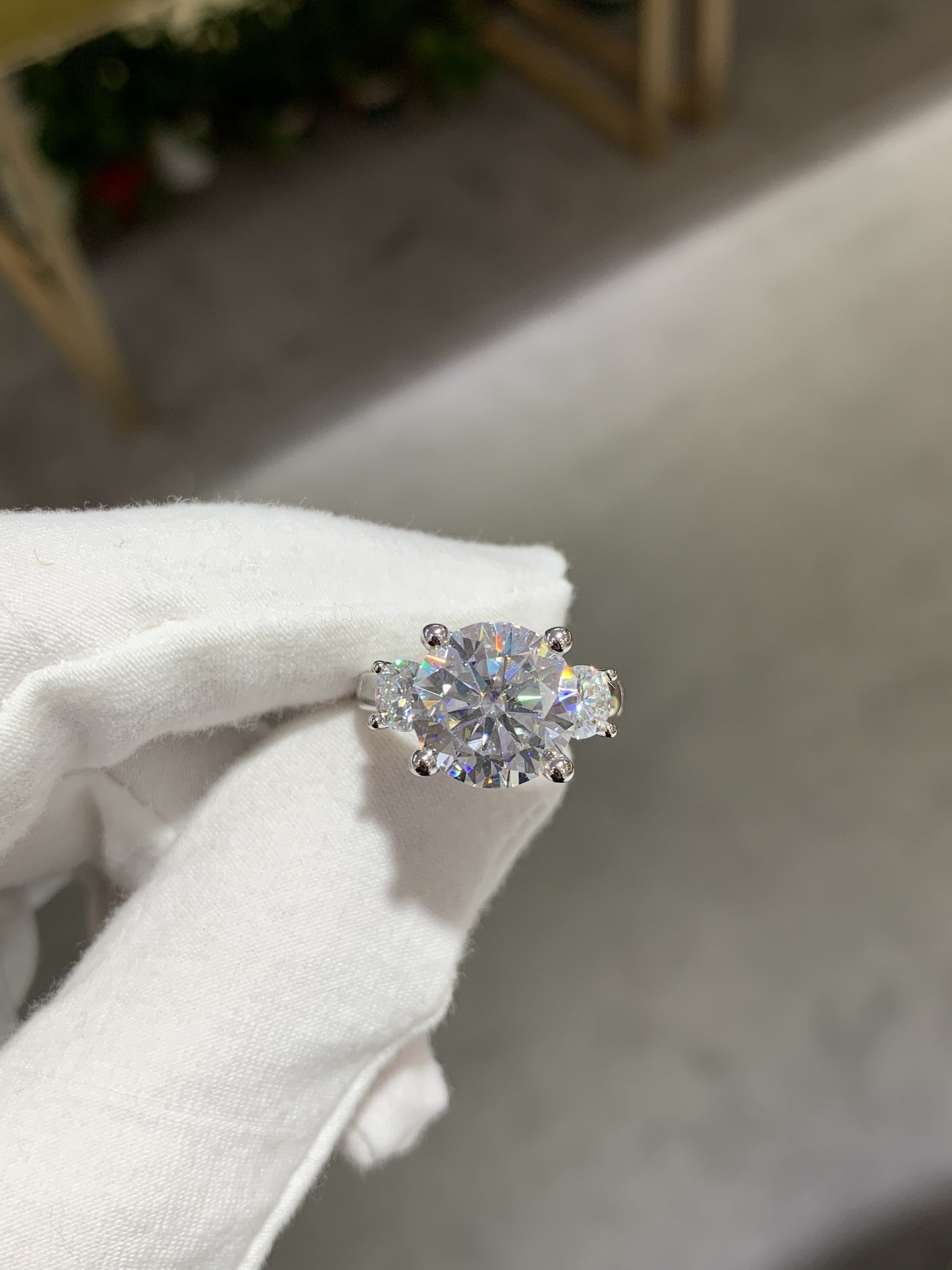 【01#】Sterling Silver Moissanite Ring