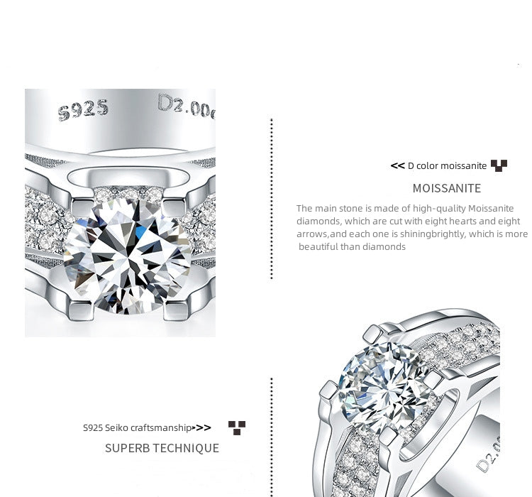 【03#】3carats moissanite diamond ring