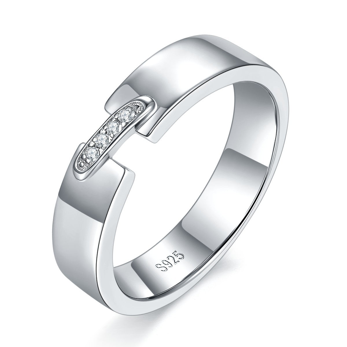 【04#】925 Silver Moissanite Couple Ring