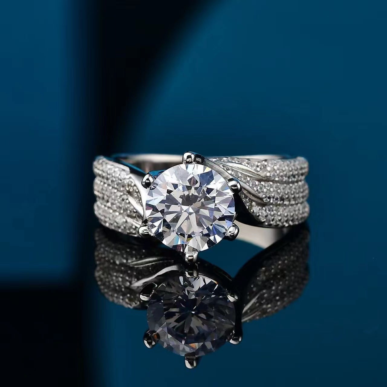 【05#】3carats moissanite diamond ring
