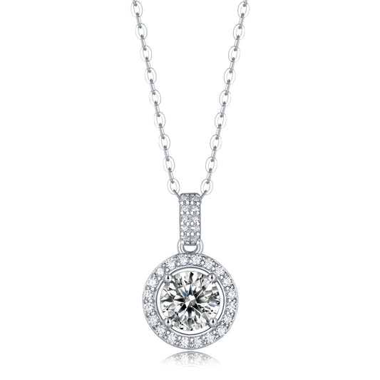 Round Moissanite Pendant Necklace
