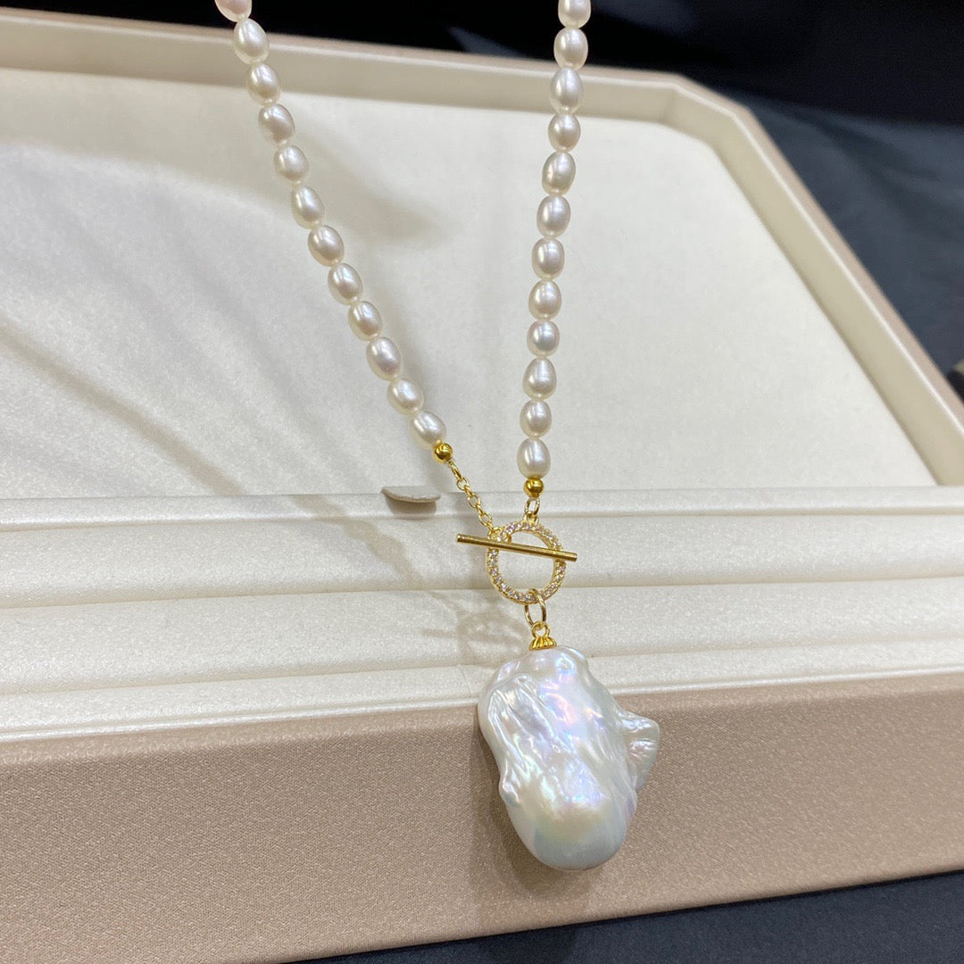 Natural Freshwater Pearl Sweater Chain