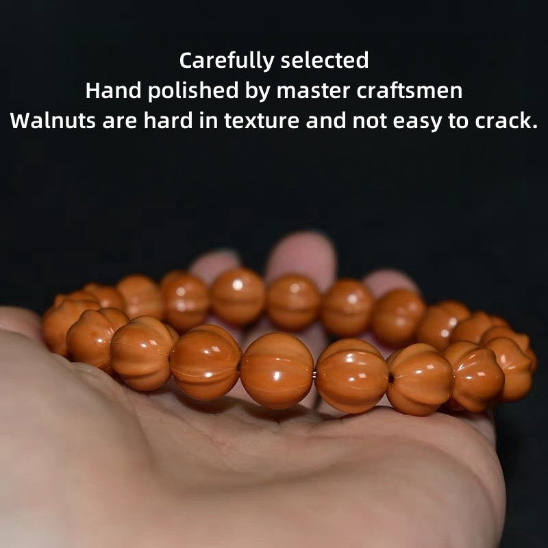Small Walnut Bracelet With Buddhist Beads