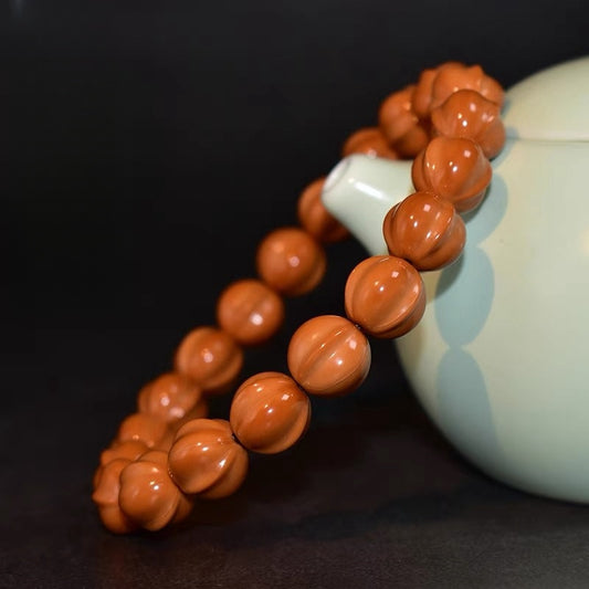 Small Walnut Bracelet With Buddhist Beads